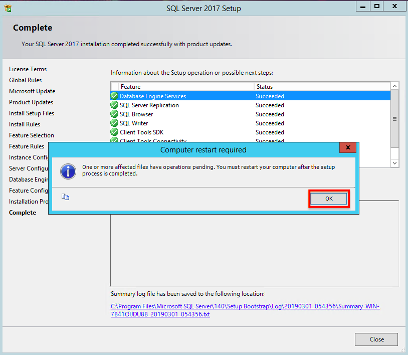Sql Install 13